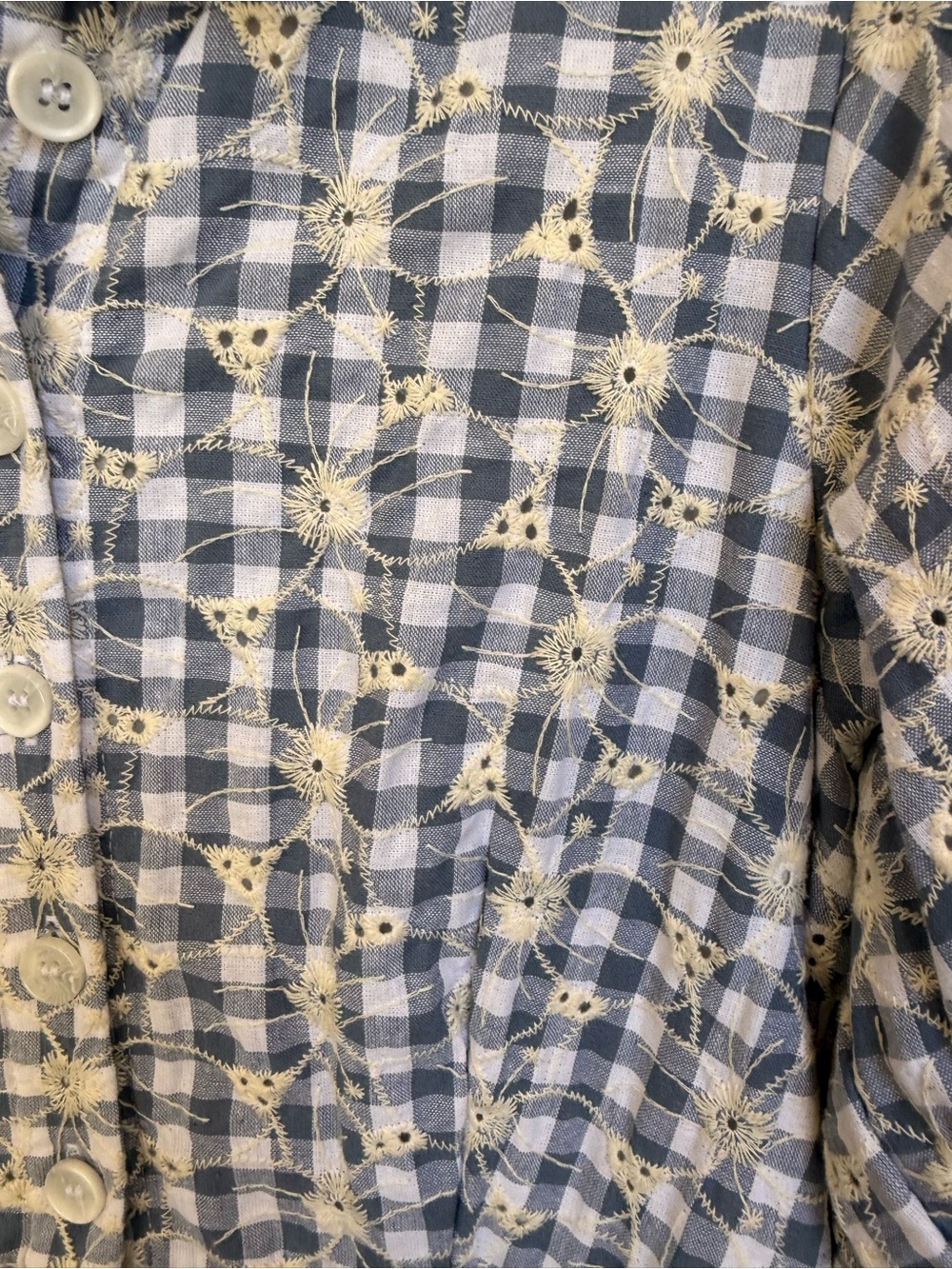 NWT house of Harlow 1960 Gingham Puff-Sleeve mini Dress - Picture 2 of 6